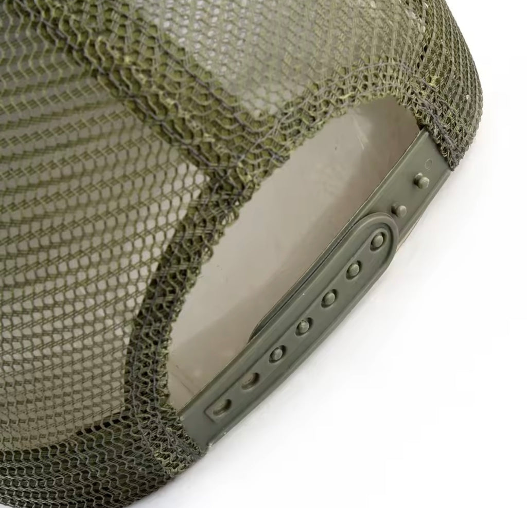 Men’s khaki green breathable hat