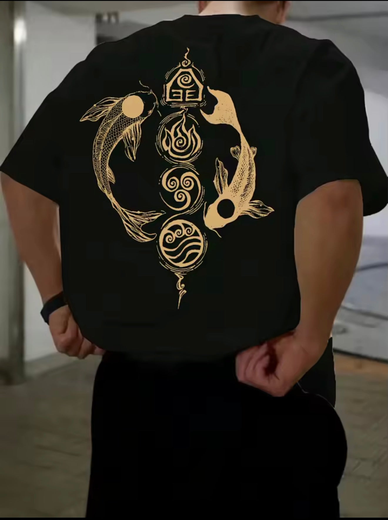 Gold koi carp tee